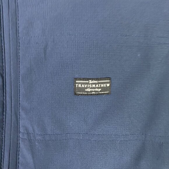 Travis Mathew Interlude Puffer Vest Men's Medium Blue Golf Performance Quilted - Picture 3 of 11
